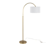 Salon Reader Contemporary Floor Lamp - Gold / White