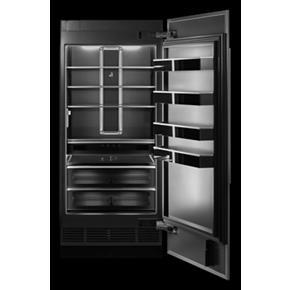 36" Built-In Column Refrigerator With Noir Panel Kit, Right Swing