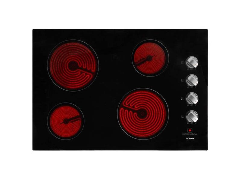 ROBAM 30 in. Radiant Electric Ceramic Glass Cooktop in Black with 4 Elements including 2 Power Boil Elements - (ROBAMW412)