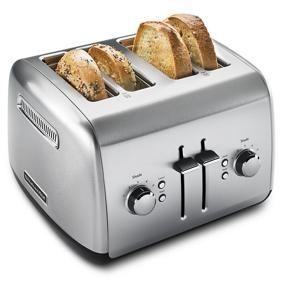 4-Slice Toaster With Manual High-Lift Lever - Brushed Stainless Steel