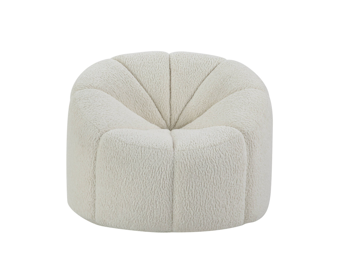 Osmash - Teddy Sherpa Chair With Swivel - White