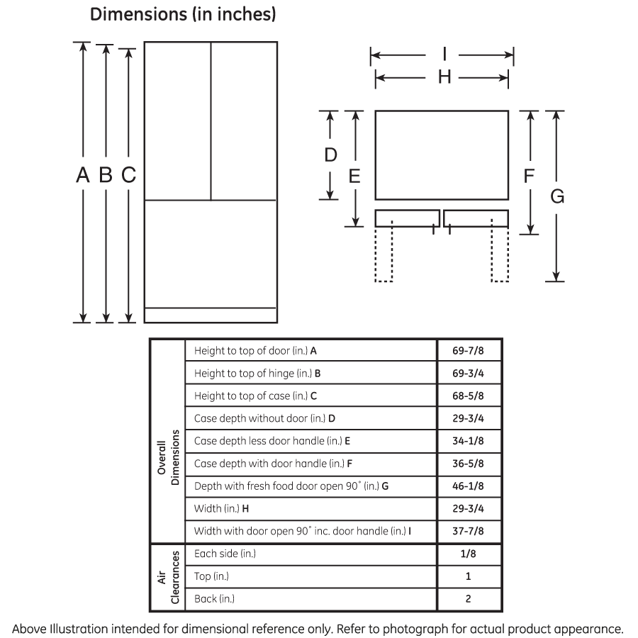 GE(R) ENERGY STAR(R) 20.8 Cu. Ft. French-Door Refrigerator - (GNE21FYKFS)