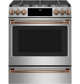 Caf(eback)(TM) 30" Smart Slide-In, Front-Control, Dual-Fuel Range with Warming Drawer - (C2S900P2MS1)