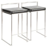 Fuji - Contemporary, Stackable Elegant Counter Stool (Set of 2)