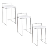 Fuji - Counter Stool Steel With Cushion - Stainless Steel