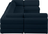 Beckham - Modular Sectional 6 Piece - Navy - Fabric