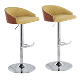 Shiraz - Adjustable Barstool (Set of 2) - Yellow