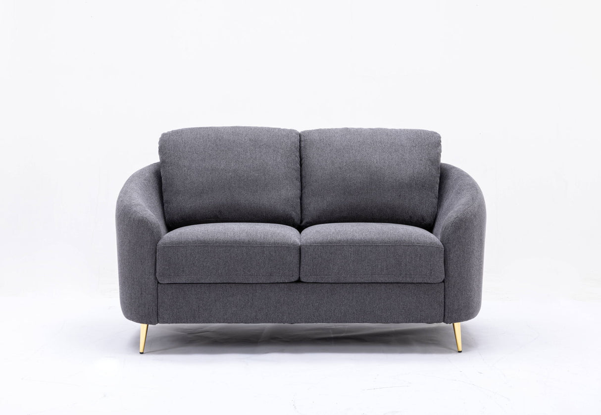 Yuina - Linen Loveseat - Gray