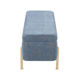 Daniella - Contemporary Bench - Gold / Blue