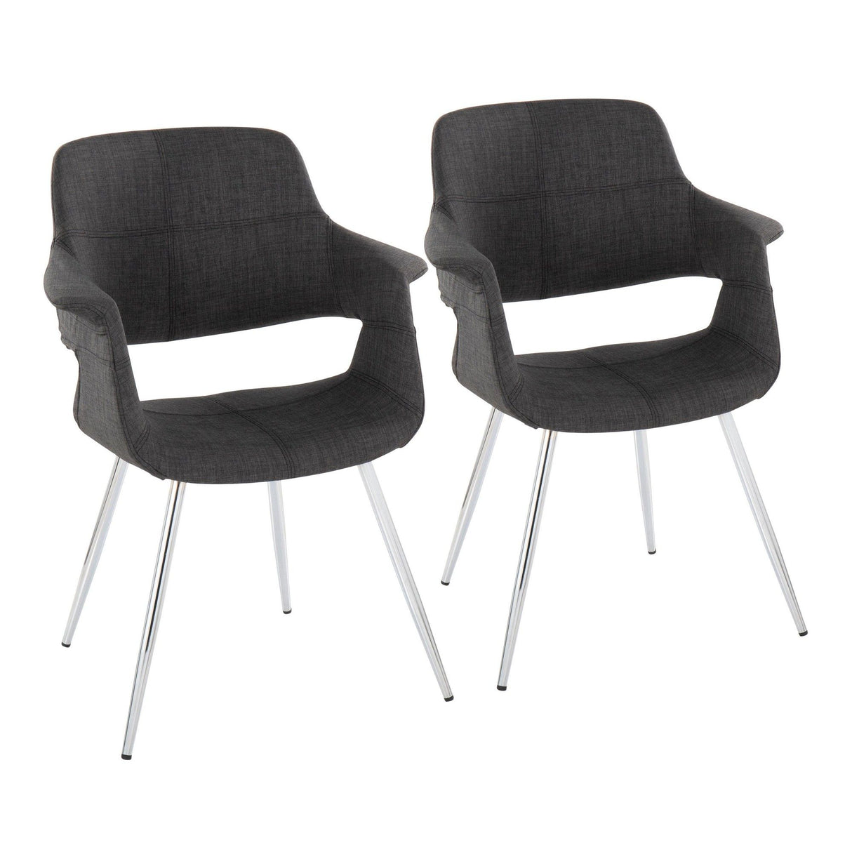 Vintage Flair - Chair (Set of 2) - Chrome Legs