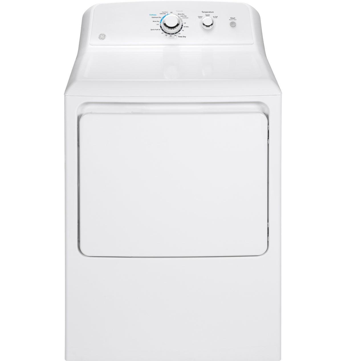 GE(R) 7.2 cu. ft. Capacity aluminized alloy drum Electric Dryer - (GTD33EASKWW)