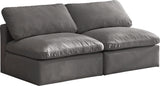 Plush - Modular Armless 2 Seat Sofa