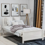 Platform Bed With Headboard, Footboard And Wood Slat Support