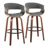 Vintage Mod - 30" Fixed-Height Barstool (Set of 2) - Black Footrest