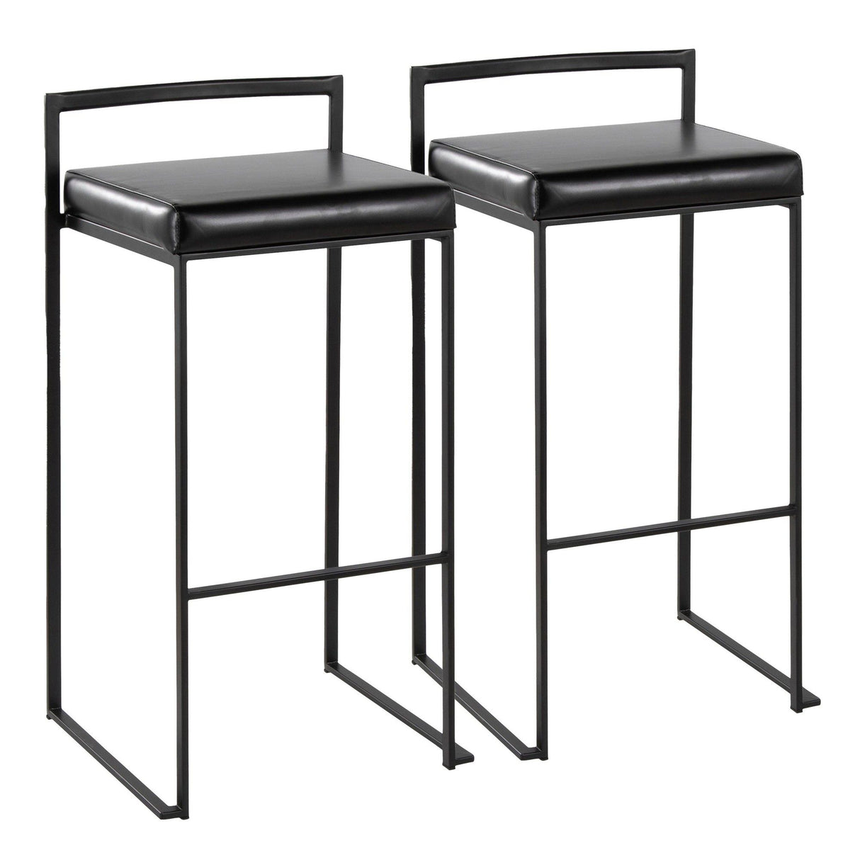 Fuji - Stackable Barstool - Black Metal