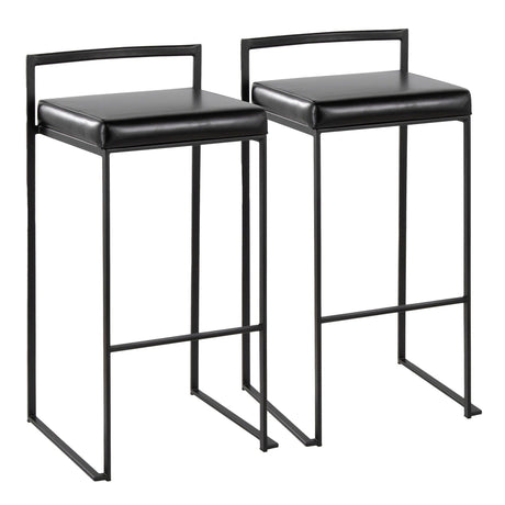 Fuji - Stackable Barstool - Black Metal