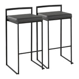 Fuji - Stackable Barstool - Black Metal