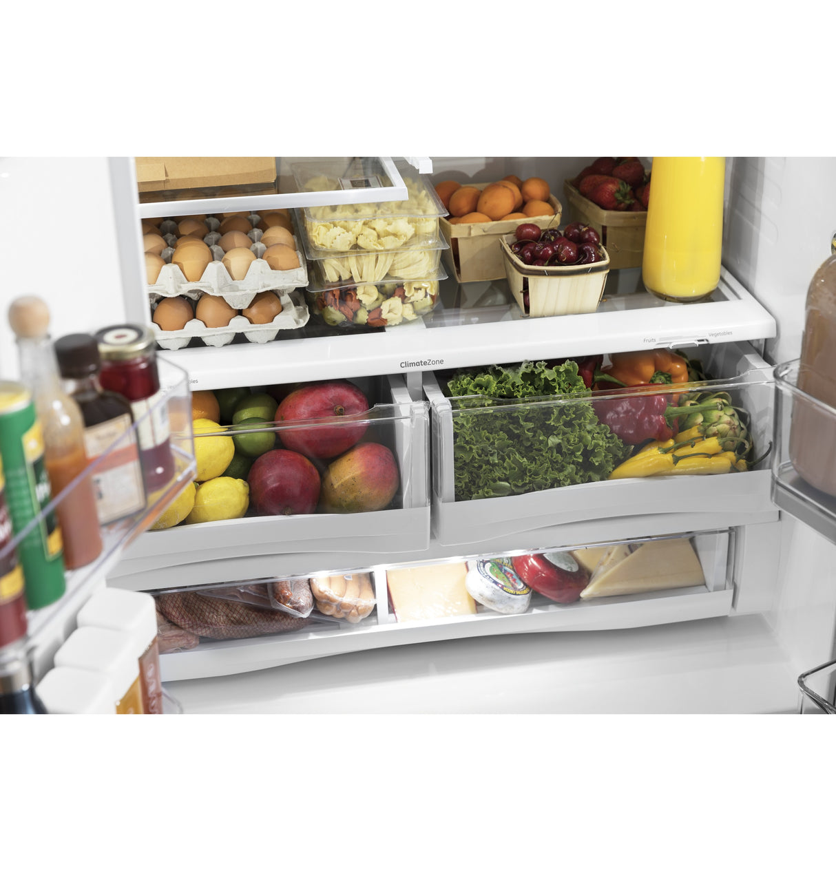 GE Profile(TM) Series ENERGY STAR(R) 22.1 Cu. Ft. Counter-Depth French-Door Refrigerator with Hands-Free AutoFill - (PYE22KBLTS)