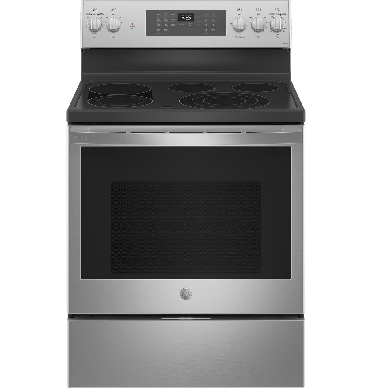 GE Profile(TM) 30" Smart Free-Standing Electric Convection Fingerprint Resistant Range with No Preheat Air Fry - (PB935YPFS)