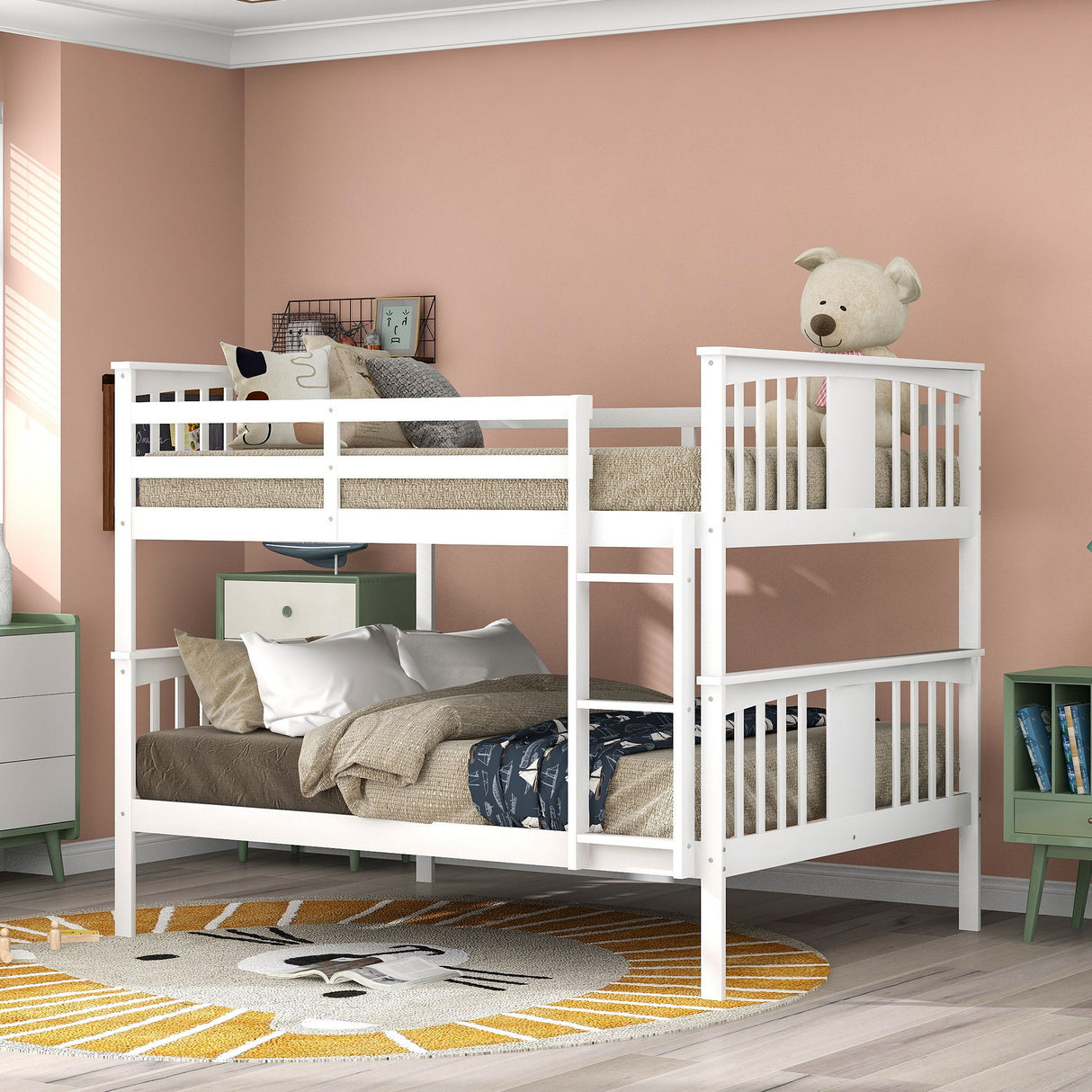 Bunk Bed With Ladder For Bedroom, Guest Room Furniture