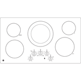 GE(R) 36" Built-In Knob Control Electric Cooktop - (JP3036DLBB)