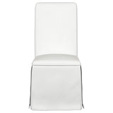 Shawna - Upholstered Skirted Dining Chair (Set of 2) - White