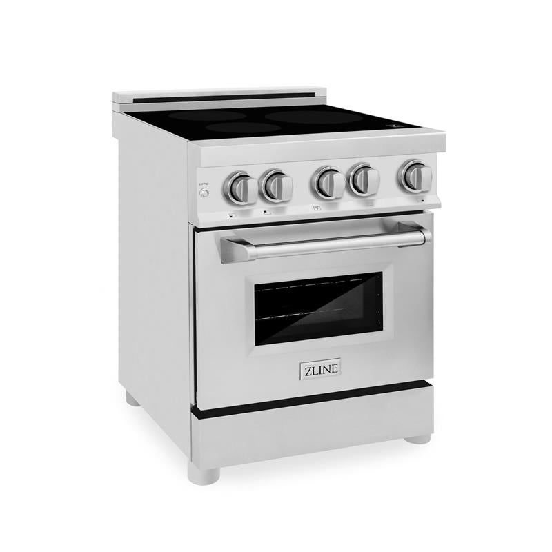 ZLINE 24" 2.8 cu. ft. Induction Range with a 3 Element Stove and Electric Oven in Stainless Steel (RAIND-24) [Color: Stainless Steel] - (RAIND24)