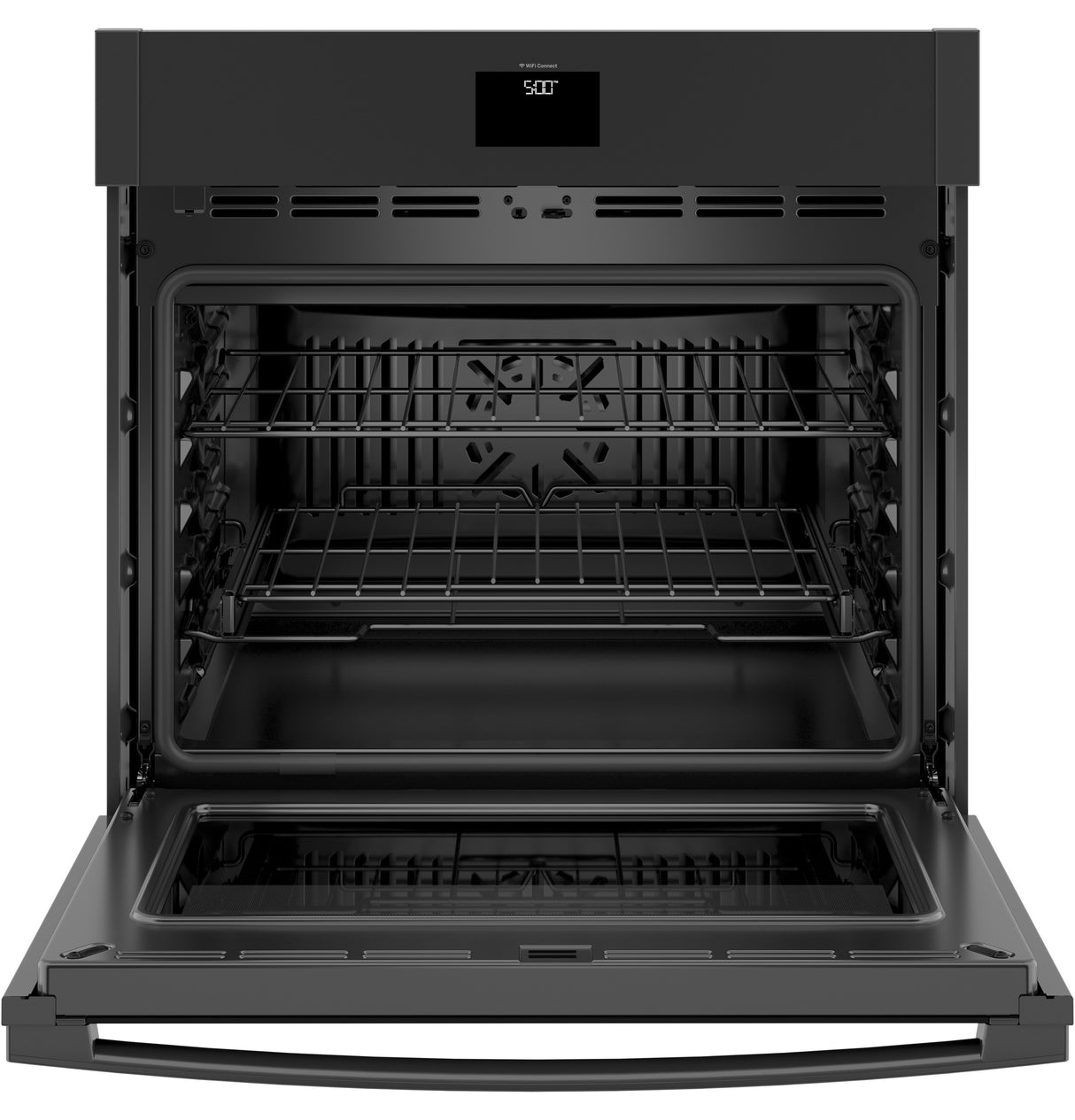 GE(R) 30" Smart Built-In Self-Clean Convection Single Wall Oven with Never Scrub Racks - (JTS5000DNBB)