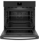 GE(R) 30" Smart Built-In Self-Clean Convection Single Wall Oven with Never Scrub Racks - (JTS5000DNBB)