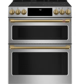 Caf(eback)(TM) 30" Smart Slide-In, Front-Control, Radiant and Convection Double-Oven Range - (CES750P2MS1)