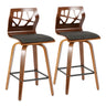 Folia - Mid Century Modern Fixed Height Counter Stool With Swivel (Set of 2)