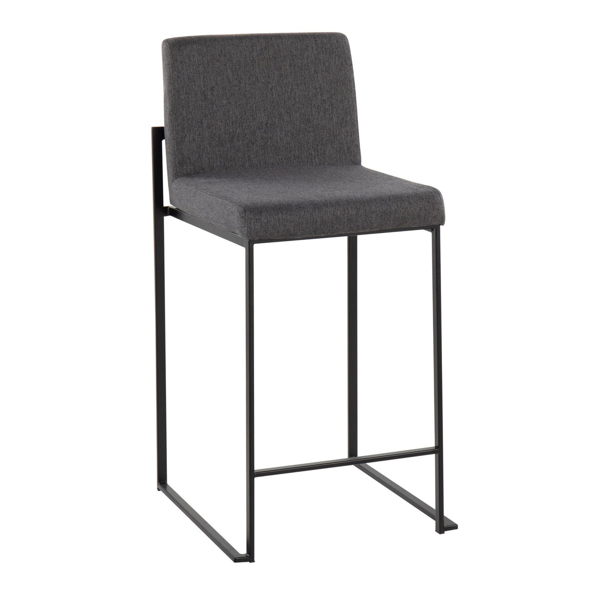 Fuji - High Back Counter Stool - Black Legs