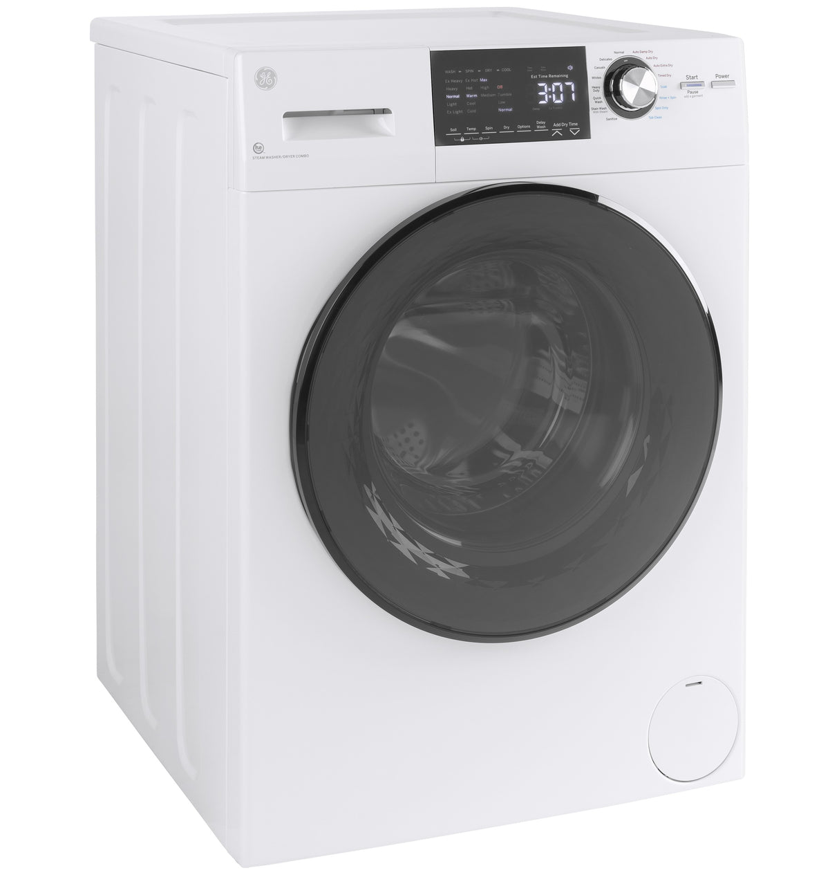 GE(R) 24" 2.4 cu. ft.Capacity Front Load Washer/Condenser Dryer Combo - (GFQ14ESSNWW)