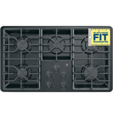 GE(R) 36" Built-In Gas Cooktop with Dishwasher-Safe Grates - (JGP3036DLBB)