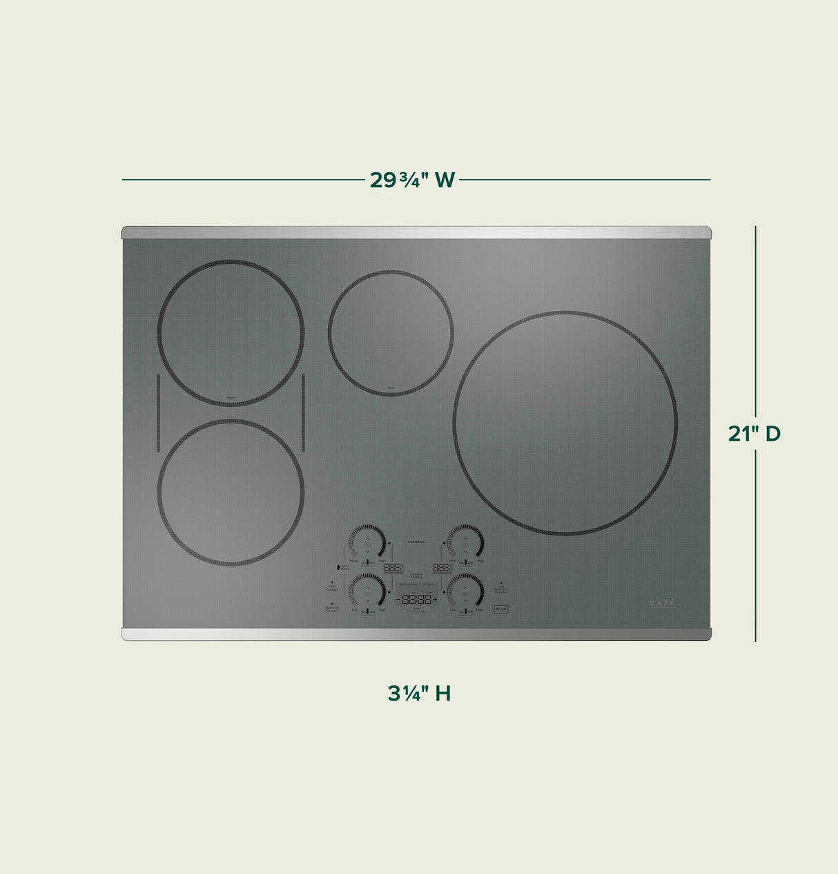 Caf(eback)(TM) Series 30" Built-In Touch Control Induction Cooktop - (CHP90302TSS)