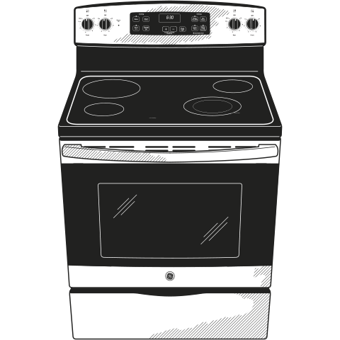 GE(R) 30" Free-Standing Electric Range - (JBS60RKSS)