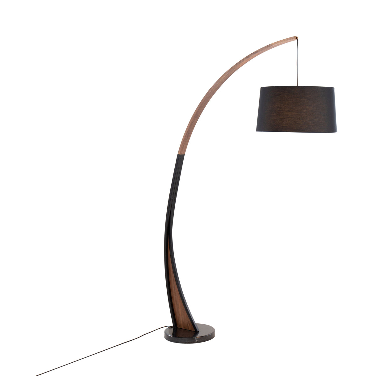 Noah - Mid-Century Modern Floor Lamp - Walnut