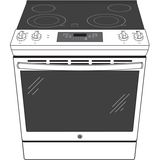 GE(R) 30" Slide-In Electric Range - (JS645SLSS)