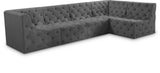 Tuft - Modular Sectional 5 Piece - Gray - Fabric