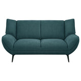 Acton - Upholstered Flared Arm Loveseat - Teal Blue