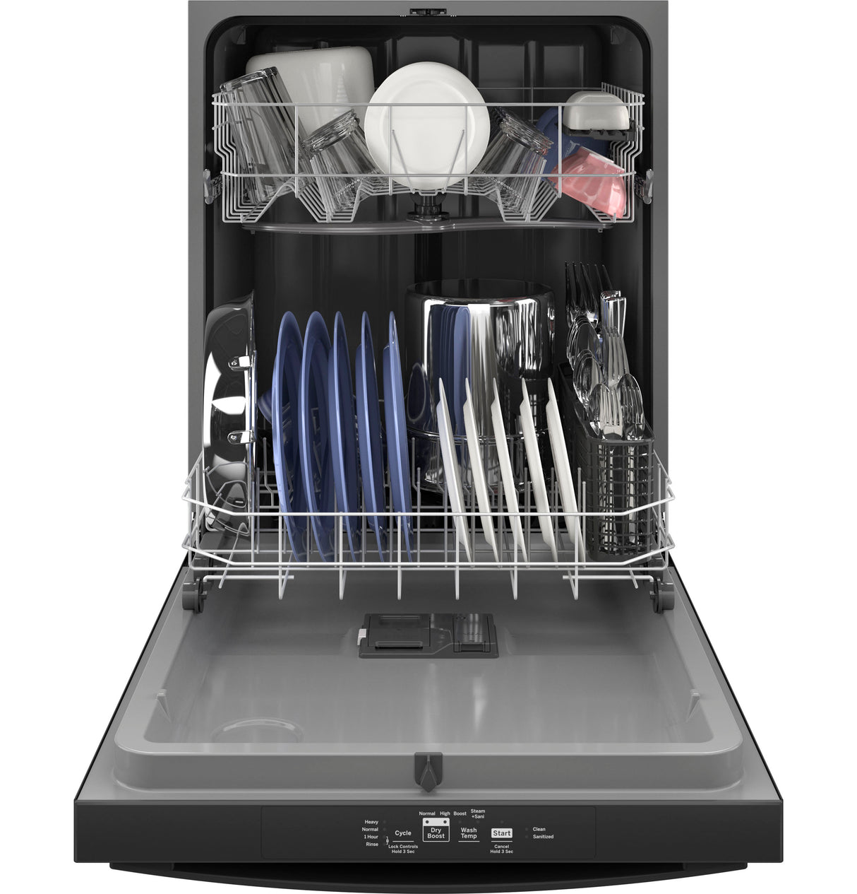 GE(R) ENERGY STAR(R) Top Control with Plastic Interior Dishwasher with Sanitize Cycle & Dry Boost - (GDT535PGRBB)