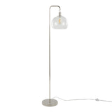 Metro - 61" Metal Floor Lamp - Clear Seeded Glass