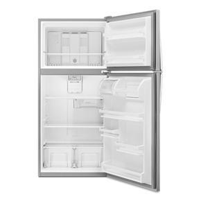 30" Wide Top Freezer Refrigerator - 18 Cubic Feet - Monochromatic Stainless Steel - 65,4" Height