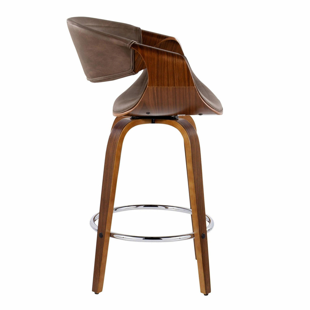 Stout - Adjustable Barstool With Swivel - Black Metal And Camel Faux Leather