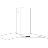 GE Profile(TM) 30" Wall-Mount Chimney Hood - (PV970NSS)