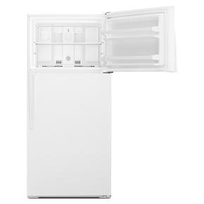 28" Wide Top Freezer Refrigerator - 14 Cubic Feet - White - Metal