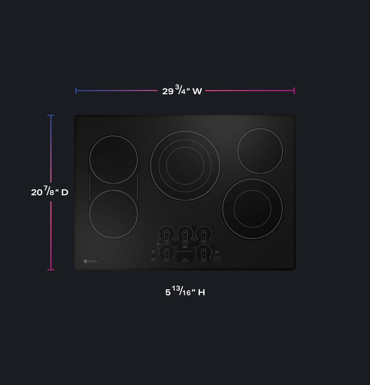 GE Profile(TM) 30" Built-In Touch Control Electric Cooktop - (PEP9030DTBB)