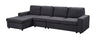 Bailey - Linen Reversible Modular Sectional Sofa Chaise