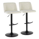 Toriano - Adjustable Barstool (Set of 2) - Black Base