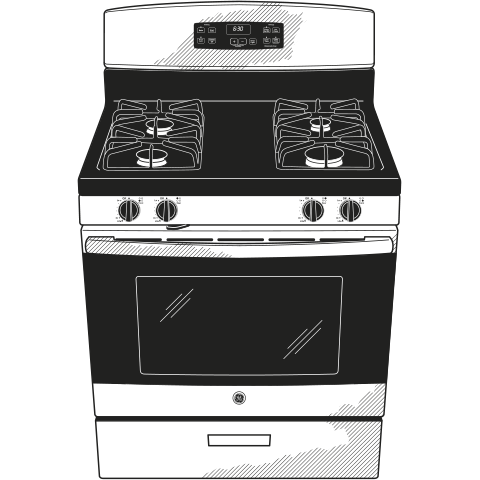 GE(R) 30" Free-Standing Gas Range - (JGBS60REKSS)